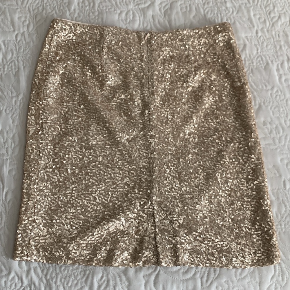 Gold Sequin Skirt. Medium. - Picture 2 of 4